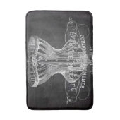 Retro-Chalkboard-Skripte viktorianische Dessous-Ko Badematte (Vorderseite Vertikal)