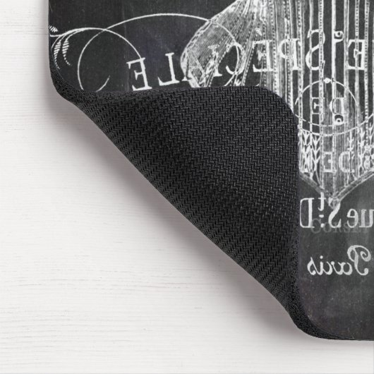 Retro-Chalkboard-Skripte viktorianische Dessous-Ko Mousepad (Ecke)