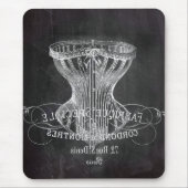 Retro-Chalkboard-Skripte viktorianische Dessous-Ko Mousepad (Vorne)