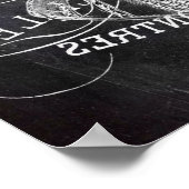 Retro-Chalkboard-Skripte viktorianische Dessous-Ko Poster (Ecke)