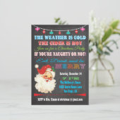 Retro Chalkboard Weihnachten Party Einladung (Stehend Vorderseite)