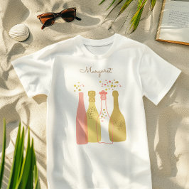 Retro Champagne Girls Night Out Niedlich Personali T-Shirt