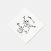 Retro Champagne Junggeselinnen-Abschied Einladung Serviette (Ecke)