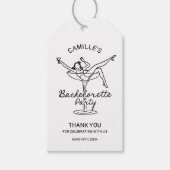 Retro Champagne Junggeselinnen-Abschied Vielen Dan Geschenkanhänger (Vorderseite)