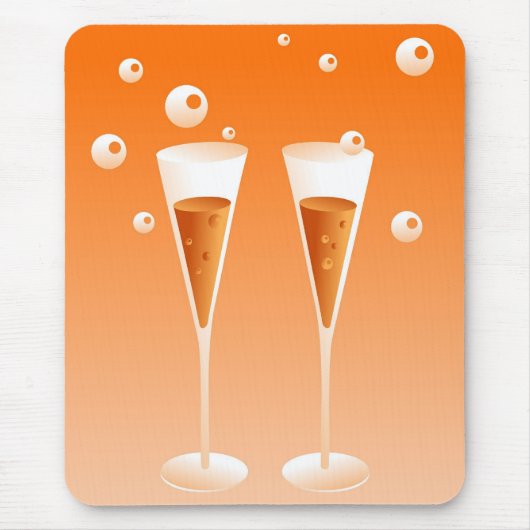 Retro Champagne Mousepad (Vorne)