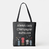 Retro Champagne Napoleon Zitat Niedlich Französisc Tasche (Rückseite)