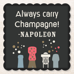 Retro Champagne Napoleon Zitat Niedlich Französisc Untersetzer