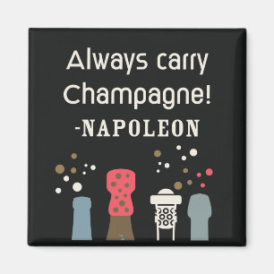 Retro Champagne Napoleon Zitat Niedlicher französi Magnet