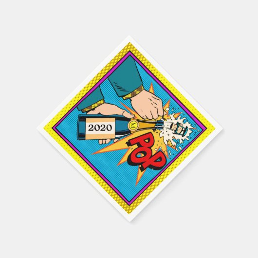 Retro Champagne (Party) Cocktail Napkins Serviette (Ecke)