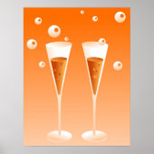 Retro Champagne Poster (Vorne)