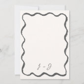 Retro Champagne Tower Wavy Hand Drawn Wedding Einladung (Rückseite)