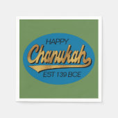 Retro Chanukkah 139 BCE Funny Blue N Green Design Serviette (Vorderseite)