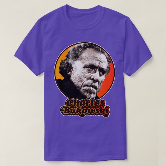 Retro Charles Bukowski Tribut T-Shirt (Design vorne)
