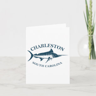Retro Charleston South Carolina Vintager Angelplat Karte