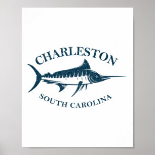 Retro Charleston South Carolina Vintager Angelplat Poster