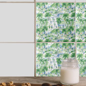 Retro Charleston Summer Pattern | Monogramm Fliese