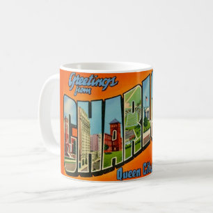 Retro Charlotte NC Postkarte Kaffeetasse