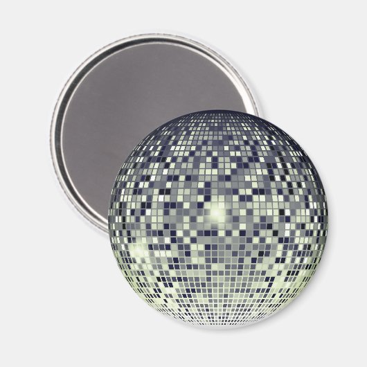 Retro Charm and Funky Rhythms - Vintager Disco Bal Magnet (Vorderseite/Rückseite)