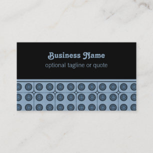 Retro Charm Circles Business Card, Light Blue Visitenkarte
