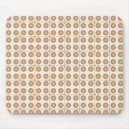 Retro Charm Circles Mousepad, Gold Mousepad (Vorne)
