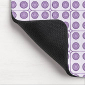Retro Charm Circles Mousepad, Violet Mousepad (Ecke)