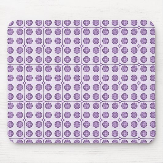 Retro Charm Circles Mousepad, Violet Mousepad (Vorne)
