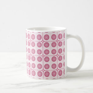 Retro Charm Circles Tasse, Magenta Kaffeetasse