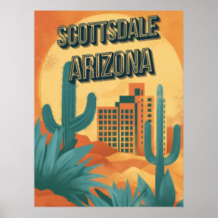 Retro Charm of Scottsdale - Vintages Arizona Poster