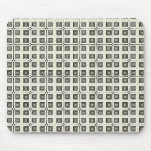 Retro Charm Quadrate Mousepad, schwarz Mousepad