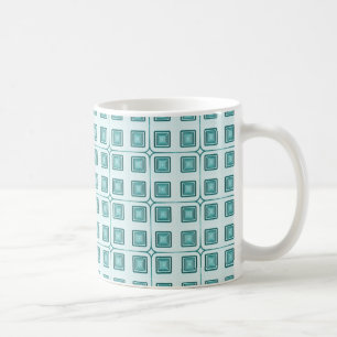 Retro Charm Quadrate Tasse, Aquamarin Kaffeetasse