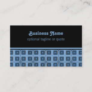 Retro Charm Squares Business Card, hellblau Visitenkarte