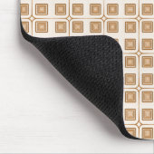 Retro Charm Squares Mousepad, Gold Mousepad (Ecke)
