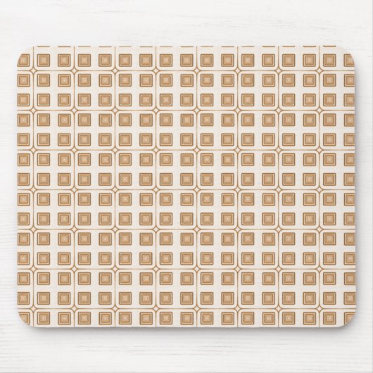 Retro Charm Squares Mousepad, Gold Mousepad (Vorne)