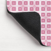Retro Charm Squares Mousepad, Magenta Mousepad (Ecke)