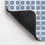 Retro Charm Squares Mousepade, Navy Blue Mousepad (Ecke)