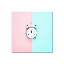 Retro charme hellblaue Wecker auf Pink & Aquamarin
