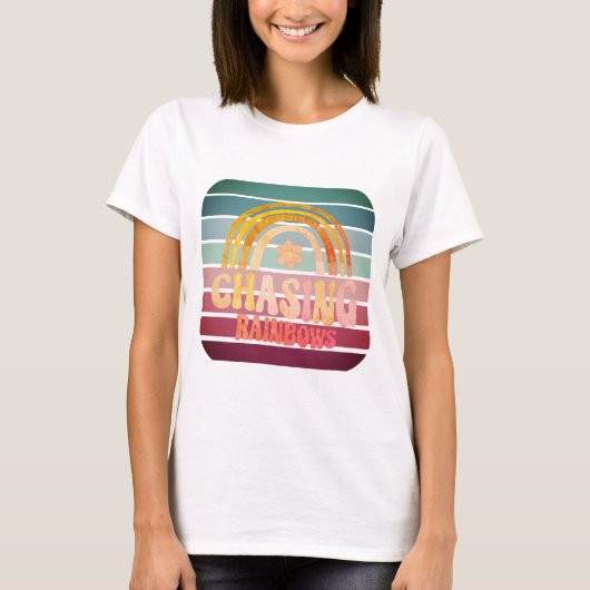 Retro Chasing Rainbows T-Shirt (Vorderseite)