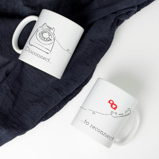 Retro Chatter: Vintages Telefon Nostalgie Tasse