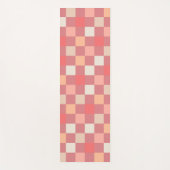 Retro Checked Danish Pastel Pink Blush Checked Yogamatte (Vorderseite)