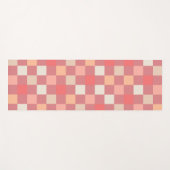Retro Checked Danish Pastel Pink Blush Checked Yogamatte (Vorderseite (Horizontal))