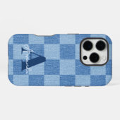 Retro Checked Fade iPhone Hülle (Rückseite (Horizontal))