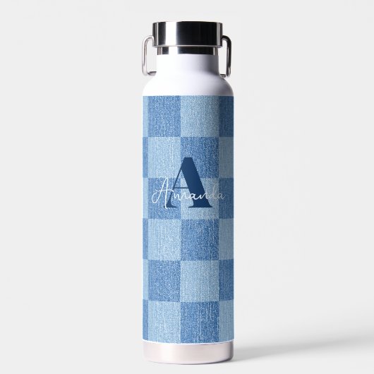 Retro Checked Fade Trinkflasche (Vorne)