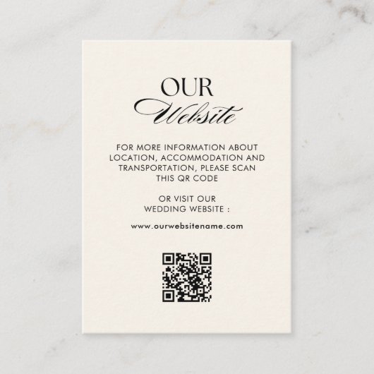 Retro-Checked Muster QR Code Hochzeitswebsite Begleitkarte (Vorderseite)