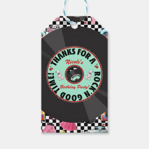 Retro-Checker 50er Jahre Themenparty-Geschenk Geschenkanhänger