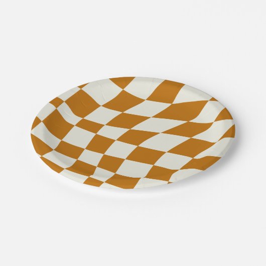 Retro-Checker-Paper-Teller Pappteller (Schrägansicht)