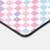 Retro Checkerboard 1990s 2000s Y2K Pastellname Schreibtischunterlage (Ecke)