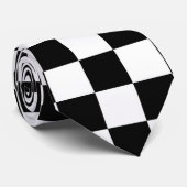 Retro-Checkerboard für die klassischen Schwarz-wei Krawatte (Gerollt)