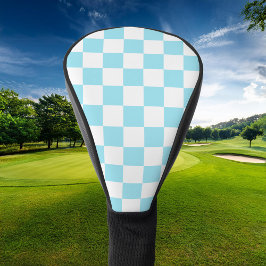 Retro-Checkerboard Golf Headcover
