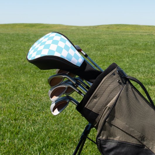 Retro-Checkerboard Golf Headcover (In SItu)