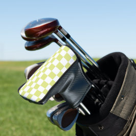 Retro-Checkerboard Golf Headcover